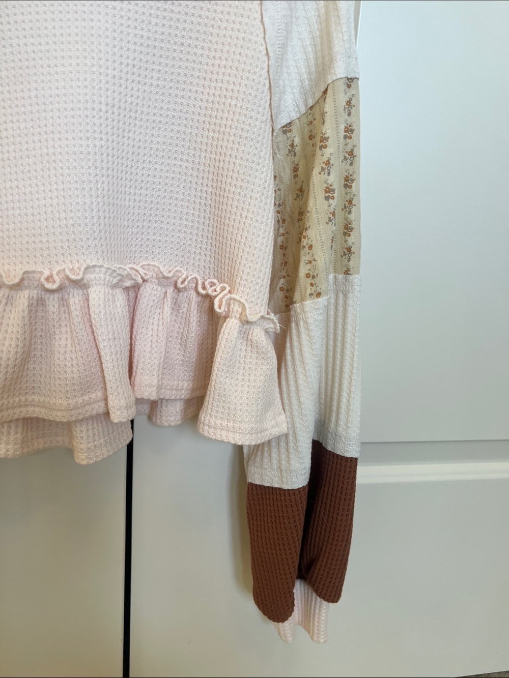 Altar’d State Ruffle-Hem Mixed-Media Top - Picture 10 of 11